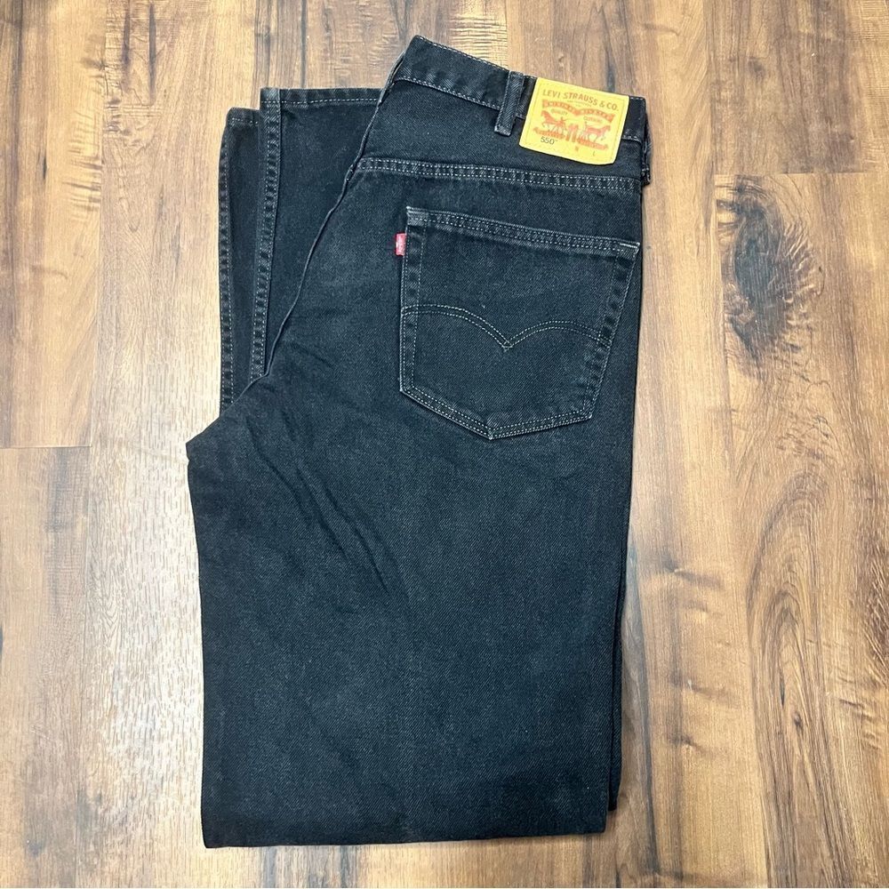 Levi’s 550 Black Relaxed Fit Tapered Jeans Size W38 L38